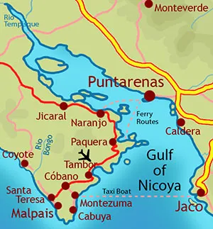 gulfo de nicoya map