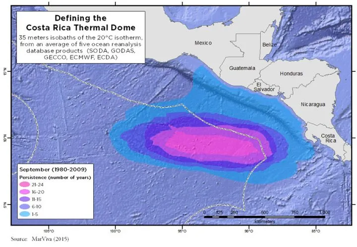 Map of The Costa Rica Dome