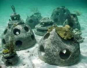A modular design of Reefballs. Photo courtesy from Reefball.org 
